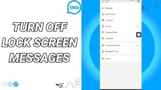 How To Turn Off Lock Screen Messages On Imo App