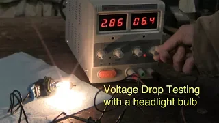 When and why to use a light bulb for automotive voltage drop testing