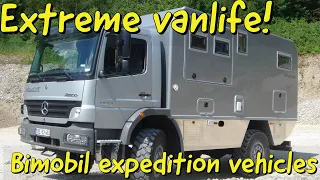 Extreme van life.  Bimobil 4x4 expedition vehicles