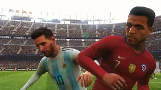 PES 2019 Realistic | Argentina vs Chile - Messi, Dybala vs Alexis Sanchez, Vidal | Fujimarupes