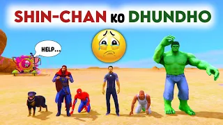 Shin-chan Kaha Chala Gya-? 😭 | All Avengers Will Find Shin-chan | RACOON