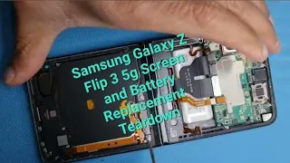 Samsung Galaxy Z Flip 3 5g Screen and Battery Replacement Teardown