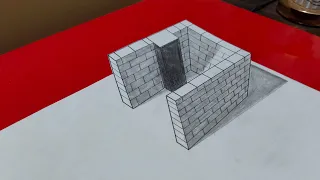 how to draw 3D illusion art step by step l 3d drawing #art #3dtrickart #illusion #3ddrawing