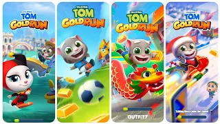 Talking Tom Gold Run Venice Update vs Football Tom vs China vs Christmas Update Android Gameplay