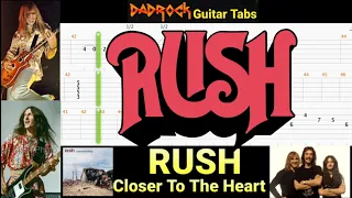 Closer To The Heart - RUSH - Guitar + Bass TABS Lesson