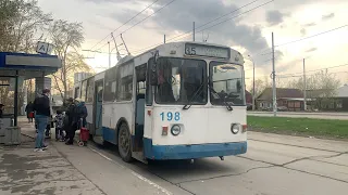 Мини эксклюзив! Поездка в троллейбусе ЗИУ-682 (УРТТЗ) 198 , Маршрут 35 (первопроходец на 35ом!)