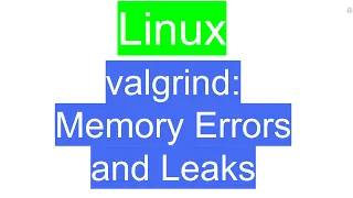 valgrind: Find Memory Errors and Leaks