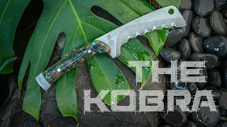 Knife Making | Apocalyptic Hedge Trimmer - The Kobra - Making a Serrated Knife from a Leaf Spring