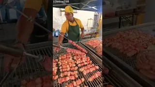 Brazilian Style Grill. Huge Loads of Sausages, Beef and Meats