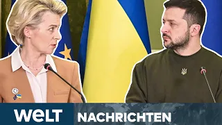 EU-GIPFEL IM KRIEGSGEBIET: Selenskyj fordert EU-Beitritt innerhalb von zwei Jahren | WELT STREAM