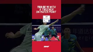 Teo Ee Yi with a tweener on match point #shorts #badminton #BWF