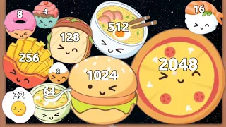 FOOD MERGE 3D - ASMR Gameplay (Pizza Evolution, Level Up Balls Foods, Suika 2048 Puzzle)