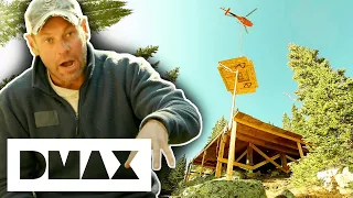 Using A Helicopter To Help Build A Cabin In The Woods | Lost Mines: Restored