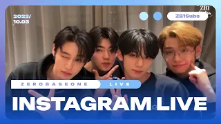 [ENG SUB] 231003 Taerae, Gunwook, Yujin (Ft. Jiwoong) IG Live Full | ZEROBASEONE