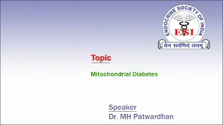 Mitochondrial Diabetes by Dr. MH Patwardhan
