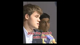 Magnus Carlsen after beating Vishy Anand in the World Chess Championship 2013