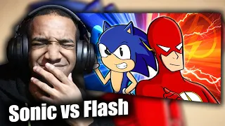 Sonic Fan Reacts to Sonic vs Flash Rap Battle Reaction.. (from Freshy Kanal)