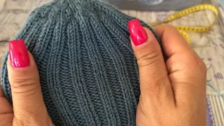 Cappello uomo o donna ferri circolari/tutorial completo/ KNIT HAT