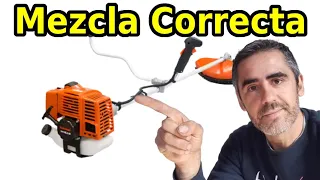 👉¿Cómo mezclar  gasolina y aceite de 2 TIEMPOS para 🌀Desbrozadora/Motoguadaña/Desmalezadora 🌀