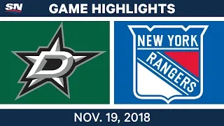 NHL Highlights | Stars vs. Rangers – Nov. 19, 2018