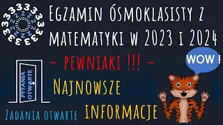 EGZAMIN ÓSMOKLASISTY  pewniaki ❗❗❗❗- zadania otwarte 💥 w roku 2023 i 2024