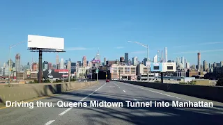 NYC - Driving through Queens-Midtown Tunnel into Manhattan (August 2020) [4K]