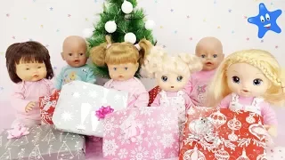 Abren los regalos de Papá Noel: Ani, Ona, Bruno, Abril, Mara y Tamara Muñecas y Juguetes Nenuco Ba