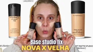 COMPARANDO A BASE STUDIO FIX da MAC NOVA x ANTIGA tem DIFERENÇA?