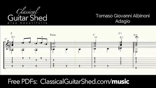 Albinoni: Adagio - Free Classical Guitar Sheet Music