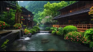 Gentle Rainfall in a Japanese Zen Garden 🌿 Perfect Rain Sounds and Piano Music for Deep Relaxation