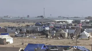 LIVE: View from camp for displaced people in Rafah.