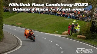 Hillclimb race Landshaag 2023 onboard KTM 1290 SDR race 1 / front view