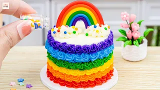 Miniature Rainbow Chocolate Cake 🌈Miniature Rainbow Cake Decorating | 1000+ Miniature Ideas