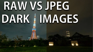 Raw vs jpeg dark image edits