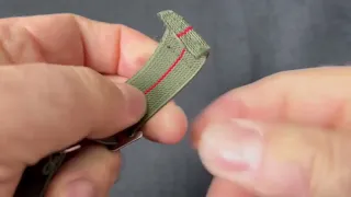 Rigging a 'Marine Nationale' elastic strap for fixed bars