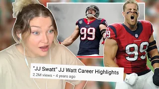 New Zealand Girl Reacts to JJ WATT CAREER HIGHLIGHTS!!