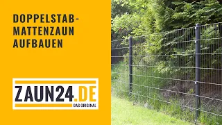 Doppelstabmattenzaun aufbauen - Montagevideo | ZAUN24