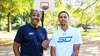 STEPHEN CURRY VS DAD DELL CURRY! Can Stephen Curry Beat Dad Dell