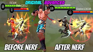 CHOU FIRST SKILL BEFORE AND AFTER NERF COMPARISON | MOBILE LEGENDS