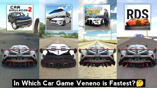 Veneno Top Speed in Car Simulator 2, Car Parking Multiplayer, 3D Driving Class, Real Driving School