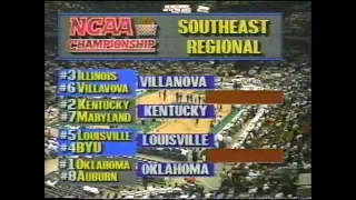 1988 NCAA Sweet Sixteen UK vs Villanova College Basketball WHAS 11 Louisville KY w/Commercials