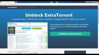 How to unblock Extratorrent website