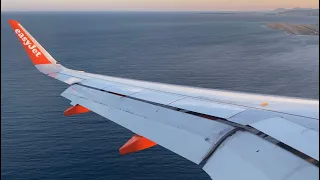 [4K] GORGEOUS Nice Côte d'Azur SUNSET Landing | NCE | EasyJet | A320-214 (sharklets)