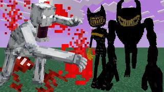 SCP-096 v3.1 VS. BEAST BENDY and INK DEMON BENDY in MINECRAFT