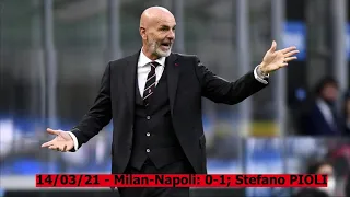 14/03/21 - Milan-Napoli: 0-1; Pioli: "Occasione persa, ma le tante assenze ci tolgono qualcosa"