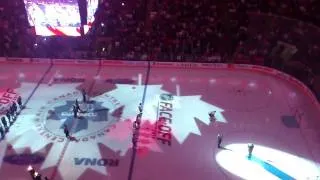 Calgary Flames vs. Toronto Maple Leafs National Anthem