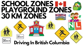 School Zones, Playground Zones, 30 Zones, Playground Zone Sign Without Speed Limit, Burnaby BC