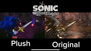 Sonic and the black knight Sonic vs sir Lancelot cutscene (Plush vs original)