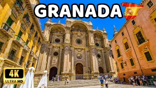 🇪🇦[4K] GRANADA Spain City Walking Tour | Amazing Sunny Day April 2023 | Andalusia