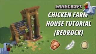 Minecraft Chicken Farm House Tutorial Bedrock Edition (With Fox) [Aesthetic Farm] [1440p HD]